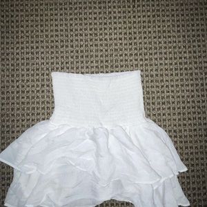 White Ruffle Shein Skirt